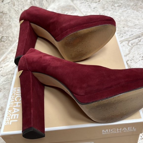MICHAEL Michael Kors Haven pump suede Cinnabar Size 8 - Picture 8 of 8